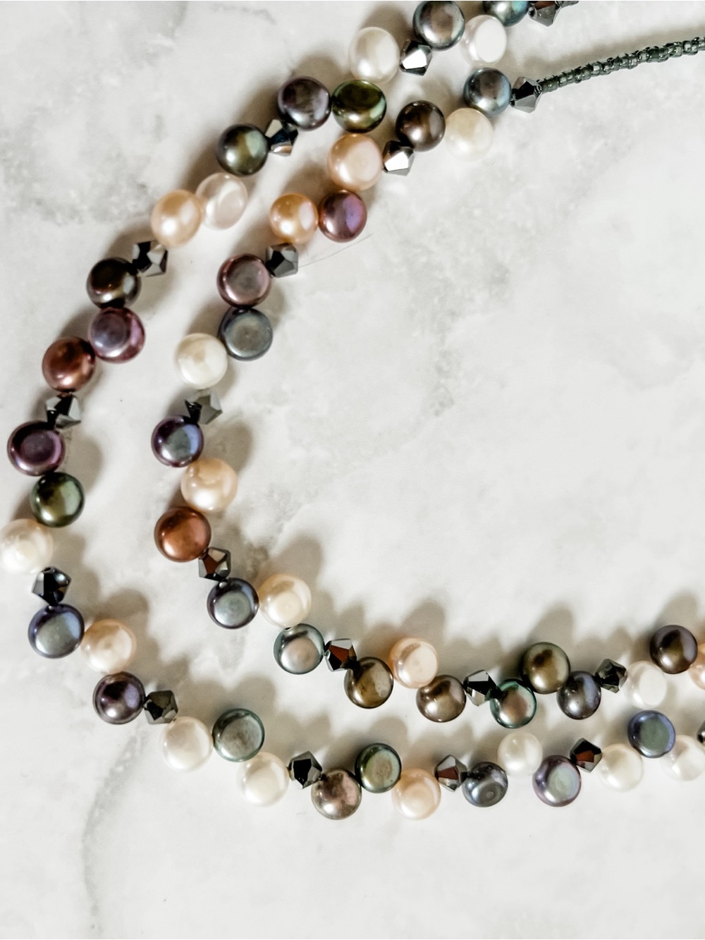 Lia Sophia Multi-Color Pearl Long Necklace